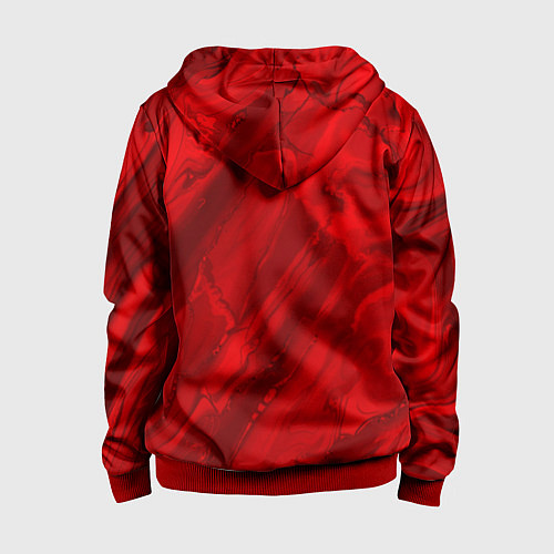Детская толстовка на молнии Красный камень абстракция / 3D-Красный – фото 2