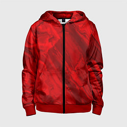 Детская толстовка на молнии Красный камень абстракция