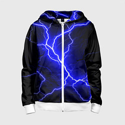 Детская толстовка на молнии Color blue black