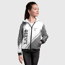 Толстовка на молнии детская Lazio - white gradient вертикально, цвет: 3D-черный — фото 2
