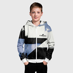 Толстовка на молнии детская CS GO контрудар, цвет: 3D-белый — фото 2