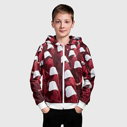 Толстовка на молнии детская Рассказ служанки паттерн, цвет: 3D-белый — фото 2