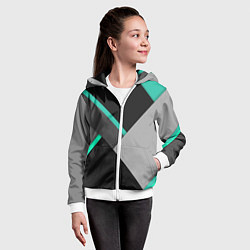 Толстовка на молнии детская Multicoloured, цвет: 3D-белый — фото 2