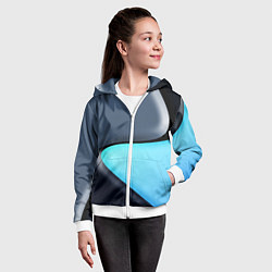 Толстовка на молнии детская Разноцветный, цвет: 3D-белый — фото 2