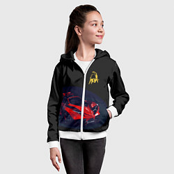 Толстовка на молнии детская Lamborghini Diverso - motorsport, цвет: 3D-белый — фото 2