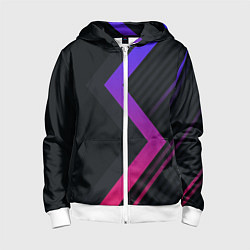 Детская толстовка на молнии Color black line