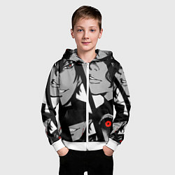 Толстовка на молнии детская Аниме арт, цвет: 3D-белый — фото 2