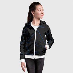 Толстовка на молнии детская Color blue line, цвет: 3D-белый — фото 2