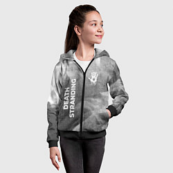 Толстовка на молнии детская Death Stranding - grey gradient вертикально, цвет: 3D-черный — фото 2