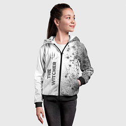 Толстовка на молнии детская The Witcher - white gradient по-вертикали, цвет: 3D-черный — фото 2