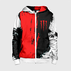 Детская толстовка на молнии Monster energy краски спорт