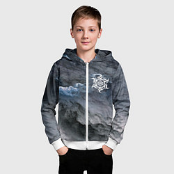 Толстовка на молнии детская Символика Белобога - оберег, цвет: 3D-белый — фото 2