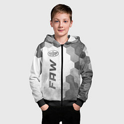 Толстовка на молнии детская FAW - white gradient по-вертикали, цвет: 3D-черный — фото 2