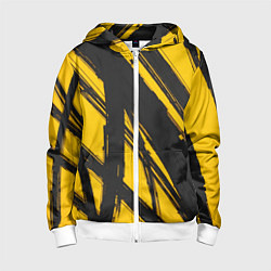 Детская толстовка на молнии Абстракция на желтом