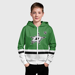 Толстовка на молнии детская Даллас Старз хоккей, цвет: 3D-белый — фото 2