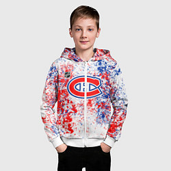 Толстовка на молнии детская Montreal Canadiens NHL white, цвет: 3D-белый — фото 2