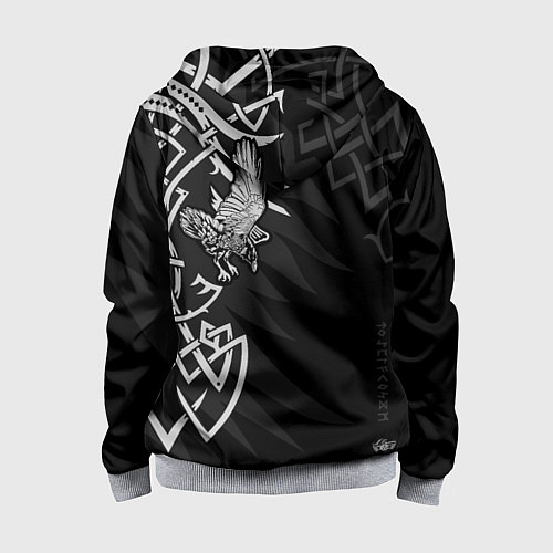 Детская толстовка на молнии Верные спутники Одина / 3D-Меланж – фото 2