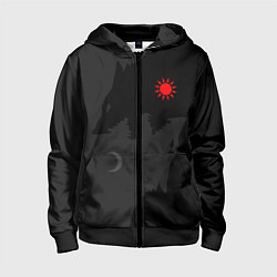 Толстовка на молнии детская Хати и Сколь, цвет: 3D-черный