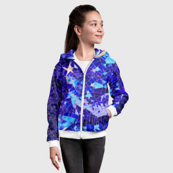 Толстовка на молнии детская Небо-Звезды, цвет: 3D-белый — фото 2