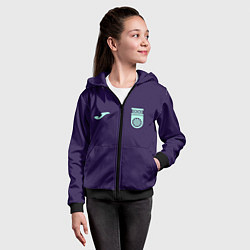 Толстовка на молнии детская ФК Уфа - форма с текстурой, цвет: 3D-черный — фото 2