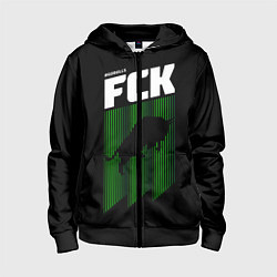 Толстовка на молнии детская FC Krasnodar, цвет: 3D-черный