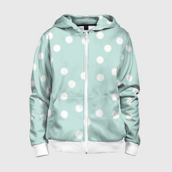 Детская толстовка на молнии Снежная морская пена