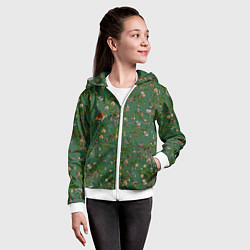 Толстовка на молнии детская Земли Причала - Герои 3, цвет: 3D-белый — фото 2