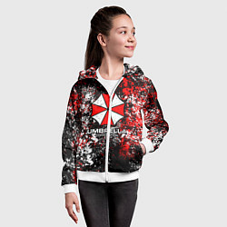 Толстовка на молнии детская Амбрелла текстура хаоса, цвет: 3D-белый — фото 2