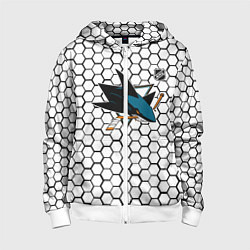 Детская толстовка на молнии Сан Хосе Шаркс - белые плиты