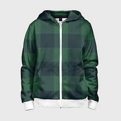 Детская толстовка на молнии Дождевой лес тартан ирландский