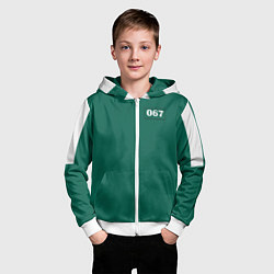 Толстовка на молнии детская Форма игрока 067 Кан Сэ-бёк, цвет: 3D-белый — фото 2