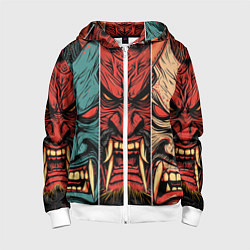 Детская толстовка на молнии Demons Oni - neuroart