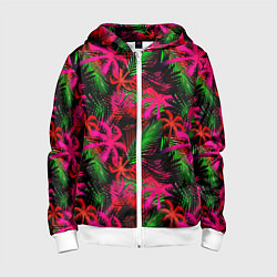 Детская толстовка на молнии Palm red pink