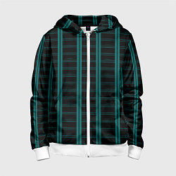 Толстовка на молнии детская Color blue dark stripe, цвет: 3D-белый