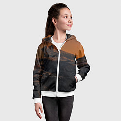 Толстовка на молнии детская Эльбрус, цвет: 3D-белый — фото 2