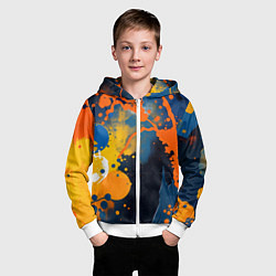 Толстовка на молнии детская Краска на стене, цвет: 3D-белый — фото 2