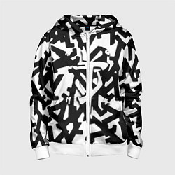 Толстовка на молнии детская Doom x half life pattern, цвет: 3D-белый