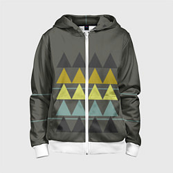 Детская толстовка на молнии Абстрактный лес геометрический