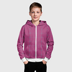 Толстовка на молнии детская Color pink stripes, цвет: 3D-белый — фото 2