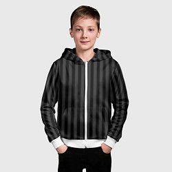 Толстовка на молнии детская Форма как у Уэнсдэй Аддамс низ, цвет: 3D-белый — фото 2