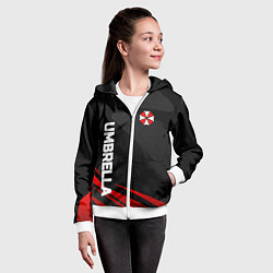 Толстовка на молнии детская Umbrella - спорт, цвет: 3D-белый — фото 2