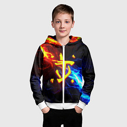 Толстовка на молнии детская Doom шторм с молниями, цвет: 3D-белый — фото 2