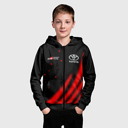 Толстовка на молнии детская Toyota GR Gazoo Racing, цвет: 3D-черный — фото 2