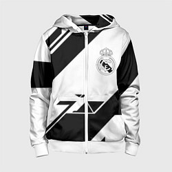 Толстовка на молнии детская Real Madrid geometry, цвет: 3D-белый
