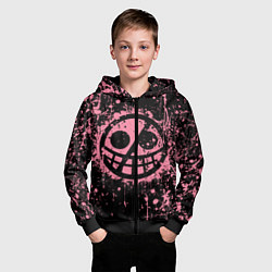 Толстовка на молнии детская Дольфламинго, цвет: 3D-черный — фото 2