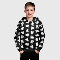 Толстовка на молнии детская Annoying dog pattern - Undertale, цвет: 3D-черный — фото 2