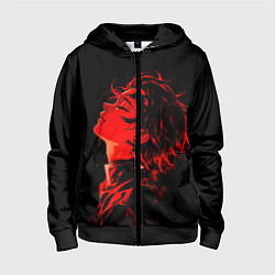 Толстовка на молнии детская Клинок, рассекающий демонов Танддиро, цвет: 3D-черный