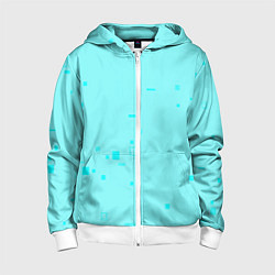 Толстовка на молнии детская Color light blue shapes, цвет: 3D-белый