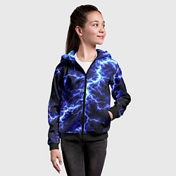 Толстовка на молнии детская Мощнейший разряд молнии, цвет: 3D-черный — фото 2