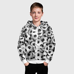 Толстовка на молнии детская Игра в мяч, цвет: 3D-белый — фото 2